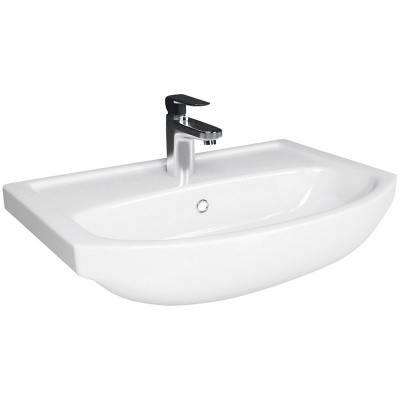 Semi-Recessed Ceramic Vanity Basin